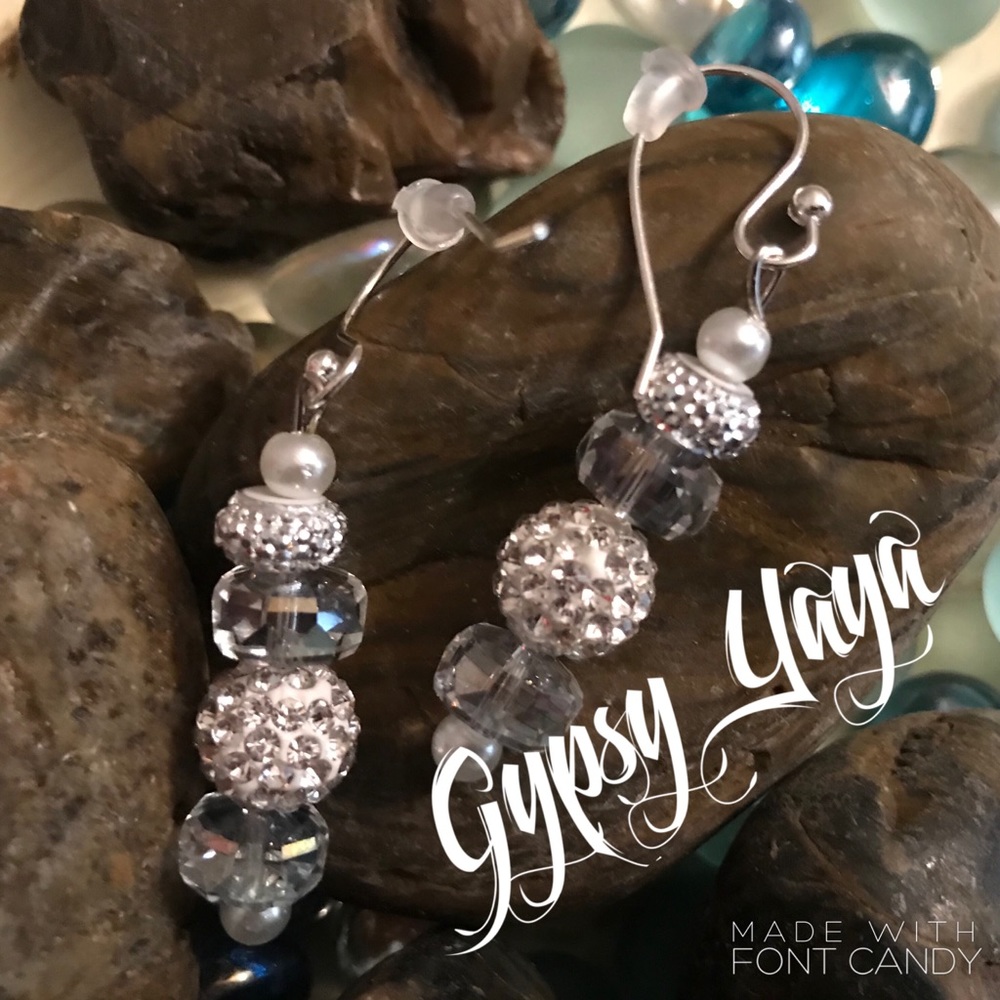 Gypsy YaYa Sterling Silver and Crystal Earrings